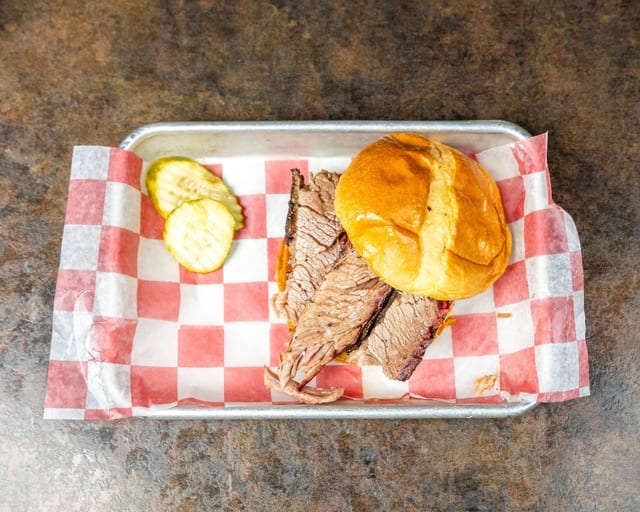 Beef Brisket Sandwich.